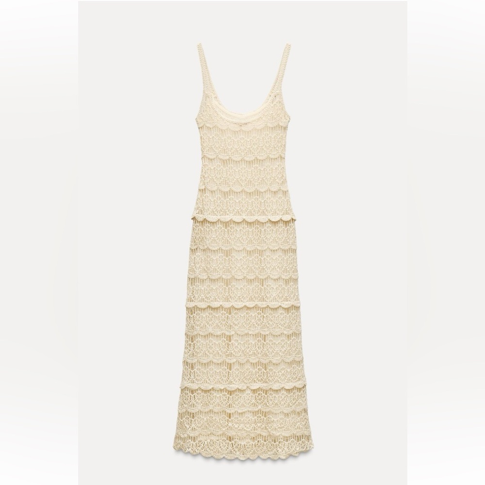 Brand new! Zara crotchet midi dress